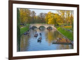 Punting on the Backs, River Cam, Cambridge, Cambridgeshire, England, United Kingdom, Europe-Alan Copson-Framed Photographic Print