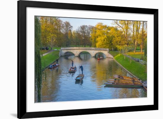 Punting on the Backs, River Cam, Cambridge, Cambridgeshire, England, United Kingdom, Europe-Alan Copson-Framed Photographic Print