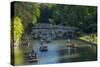 Punting on the Backs, River Cam, Cambridge, Cambridgeshire, England, United Kingdom, Europe-Alan Copson-Stretched Canvas