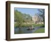 Punting on the Backs, with St. John's College, Cambridge, Cambridgeshire, England-G Richardson-Framed Photographic Print