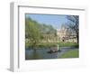 Punting on the Backs, with St. John's College, Cambridge, Cambridgeshire, England-G Richardson-Framed Photographic Print