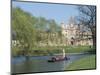 Punting on the Backs, with St. John's College, Cambridge, Cambridgeshire, England-G Richardson-Mounted Photographic Print