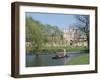 Punting on the Backs, with St. John's College, Cambridge, Cambridgeshire, England-G Richardson-Framed Photographic Print