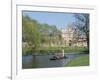 Punting on the Backs, with St. John's College, Cambridge, Cambridgeshire, England-G Richardson-Framed Photographic Print