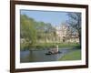 Punting on the Backs, with St. John's College, Cambridge, Cambridgeshire, England-G Richardson-Framed Photographic Print