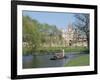 Punting on the Backs, with St. John's College, Cambridge, Cambridgeshire, England-G Richardson-Framed Photographic Print