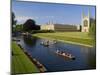 Punting on The River Cam, Kings College, Cambridge, England-Peter Adams-Mounted Photographic Print