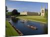 Punting on The River Cam, Kings College, Cambridge, England-Peter Adams-Mounted Photographic Print