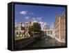 Punting under the Bridge of Sighs, River Cam at St. John's College, Cambridge, England-Nigel Blythe-Framed Stretched Canvas