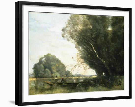 Punting-Jean-Baptiste-Camille Corot-Framed Giclee Print