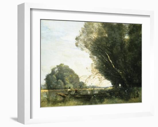 Punting-Jean-Baptiste-Camille Corot-Framed Giclee Print