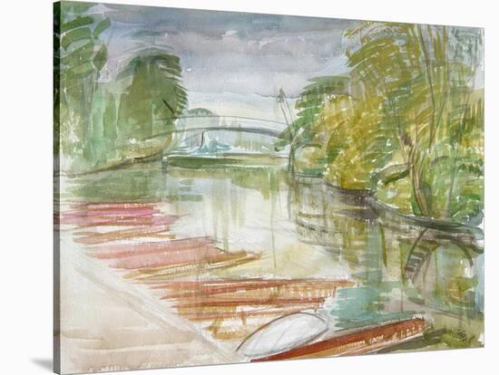 Punts on the Cherwell-Erin Townsend-Stretched Canvas