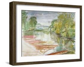 Punts on the Cherwell-Erin Townsend-Framed Giclee Print