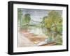 Punts on the Cherwell-Erin Townsend-Framed Giclee Print