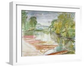 Punts on the Cherwell-Erin Townsend-Framed Giclee Print