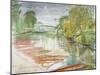 Punts on the Cherwell-Erin Townsend-Mounted Giclee Print