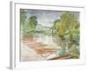 Punts on the Cherwell-Erin Townsend-Framed Giclee Print