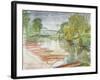 Punts on the Cherwell-Erin Townsend-Framed Giclee Print