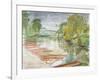 Punts on the Cherwell-Erin Townsend-Framed Giclee Print