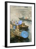 Punts on the Wey at Brooklands-Peter Miller-Framed Giclee Print