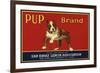 Pup Brand - San Dimas, California - Citrus Crate Label-Lantern Press-Framed Art Print