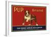 Pup Brand - San Dimas, California - Citrus Crate Label-Lantern Press-Framed Art Print