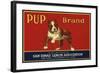 Pup Brand - San Dimas, California - Citrus Crate Label-Lantern Press-Framed Art Print