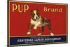 Pup Brand - San Dimas, California - Citrus Crate Label-Lantern Press-Stretched Canvas