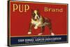 Pup Brand - San Dimas, California - Citrus Crate Label-Lantern Press-Stretched Canvas