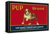 Pup Lemon Label - San Dimas, CA-Lantern Press-Framed Stretched Canvas