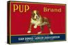 Pup Lemon Label - San Dimas, CA-Lantern Press-Stretched Canvas