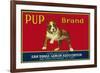 Pup Lemon Label - San Dimas, CA-Lantern Press-Framed Art Print