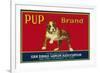 Pup Lemon Label - San Dimas, CA-Lantern Press-Framed Premium Giclee Print