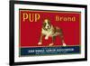 Pup Lemon Label - San Dimas, CA-Lantern Press-Framed Premium Giclee Print