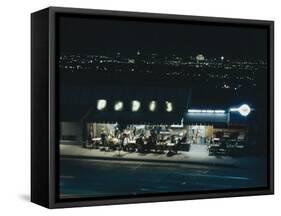 Pupi's Combination Bakery and Sidewalk Cafe on Sunset Strip-Ralph Crane-Framed Stretched Canvas