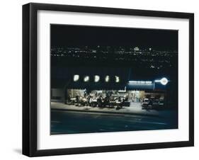 Pupi's Combination Bakery and Sidewalk Cafe on Sunset Strip-Ralph Crane-Framed Photographic Print