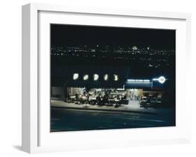 Pupi's Combination Bakery and Sidewalk Cafe on Sunset Strip-Ralph Crane-Framed Photographic Print