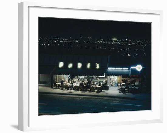 Pupi's Combination Bakery and Sidewalk Cafe on Sunset Strip-Ralph Crane-Framed Photographic Print