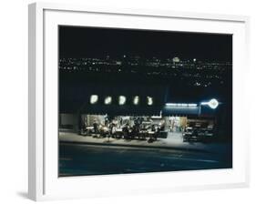 Pupi's Combination Bakery and Sidewalk Cafe on Sunset Strip-Ralph Crane-Framed Photographic Print