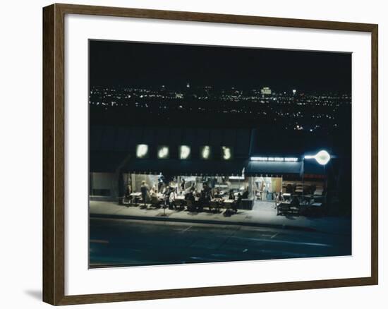 Pupi's Combination Bakery and Sidewalk Cafe on Sunset Strip-Ralph Crane-Framed Photographic Print