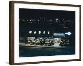 Pupi's Combination Bakery and Sidewalk Cafe on Sunset Strip-Ralph Crane-Framed Photographic Print