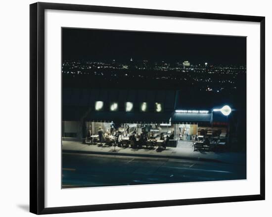 Pupi's Combination Bakery and Sidewalk Cafe on Sunset Strip-Ralph Crane-Framed Photographic Print