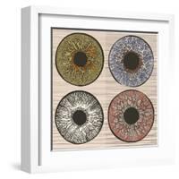 Pupil Variations. Macro Human Eye.-RYGER-Framed Art Print