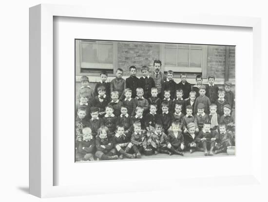 Pupils and their Teacher, Elizabeth Street School, Woolwich, 1894-null-Framed Photographic Print