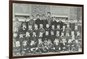 Pupils and their Teacher, Elizabeth Street School, Woolwich, 1894-null-Framed Photographic Print