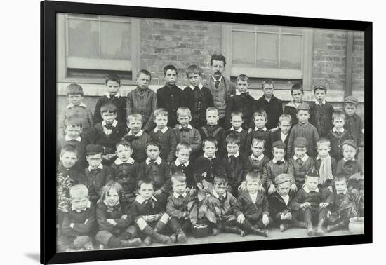 Pupils and their Teacher, Elizabeth Street School, Woolwich, 1894-null-Framed Photographic Print