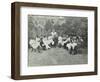 Pupils in the Garden Doing Needlework, Birley House Open Air School, Forest Hill, London, 1908-null-Framed Photographic Print