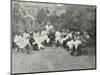 Pupils in the Garden Doing Needlework, Birley House Open Air School, Forest Hill, London, 1908-null-Mounted Photographic Print
