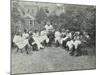 Pupils in the Garden Doing Needlework, Birley House Open Air School, Forest Hill, London, 1908-null-Mounted Photographic Print