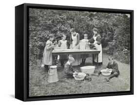 Pupils Preparing Food Outdoors, Birley House Open Air School, Forest Hill, London, 1908-null-Framed Stretched Canvas